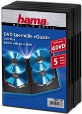 Hama DVD Quad Box - DVD Jewel Case - Schwarz (Packung mit 5 )