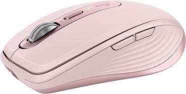 Logitech MX Anywhere 3S - Maus - optisch - 6 Tasten - kabellos - Bluetooth - Logitech Logi Bolt USB-Receiver - rosé (910-006931)