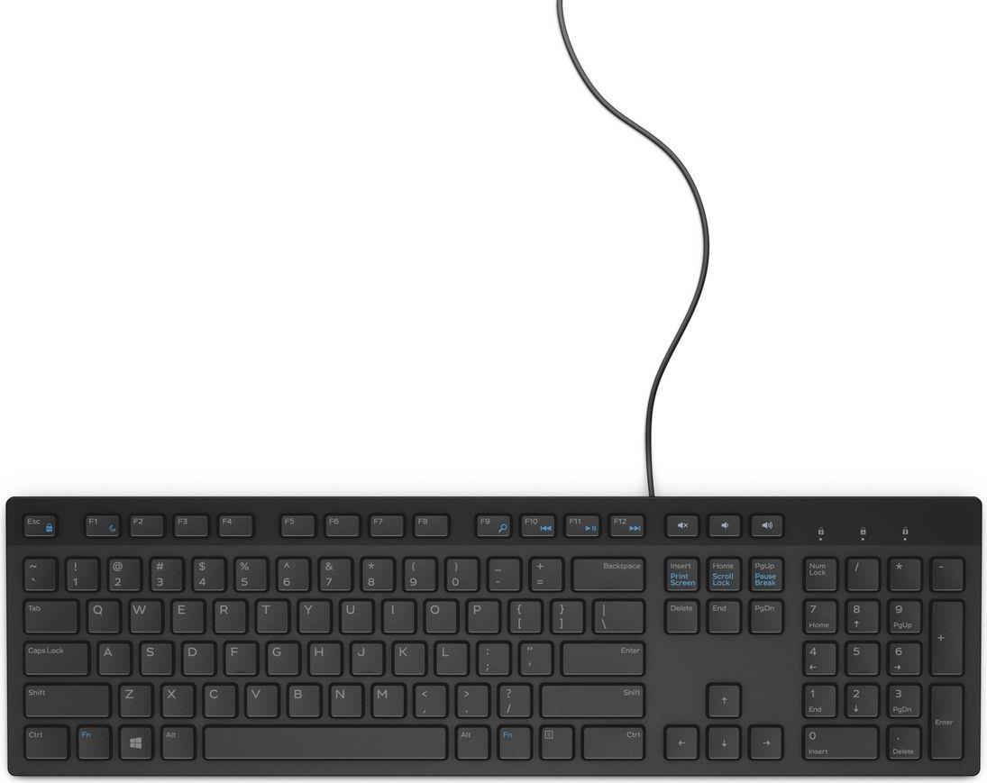 Dell Multimedia Keyboard KB216, QWERTY, US International, Black (G4D2W)