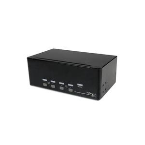 StarTech.com 4 Port Dreifach Monitor DVI USB KVM Switch mit Audio und USB2.0 Hub - Tripel Monitor KVM Umschalter - KVM-/Audio-/USB-Switch - 4 x KVM/Audio/USB - 1 lokaler Benutzer - Desktop - für P/N: SV431RACK, SVA12M2NEUA, SVA12M5NA (SV431TDVIUA)