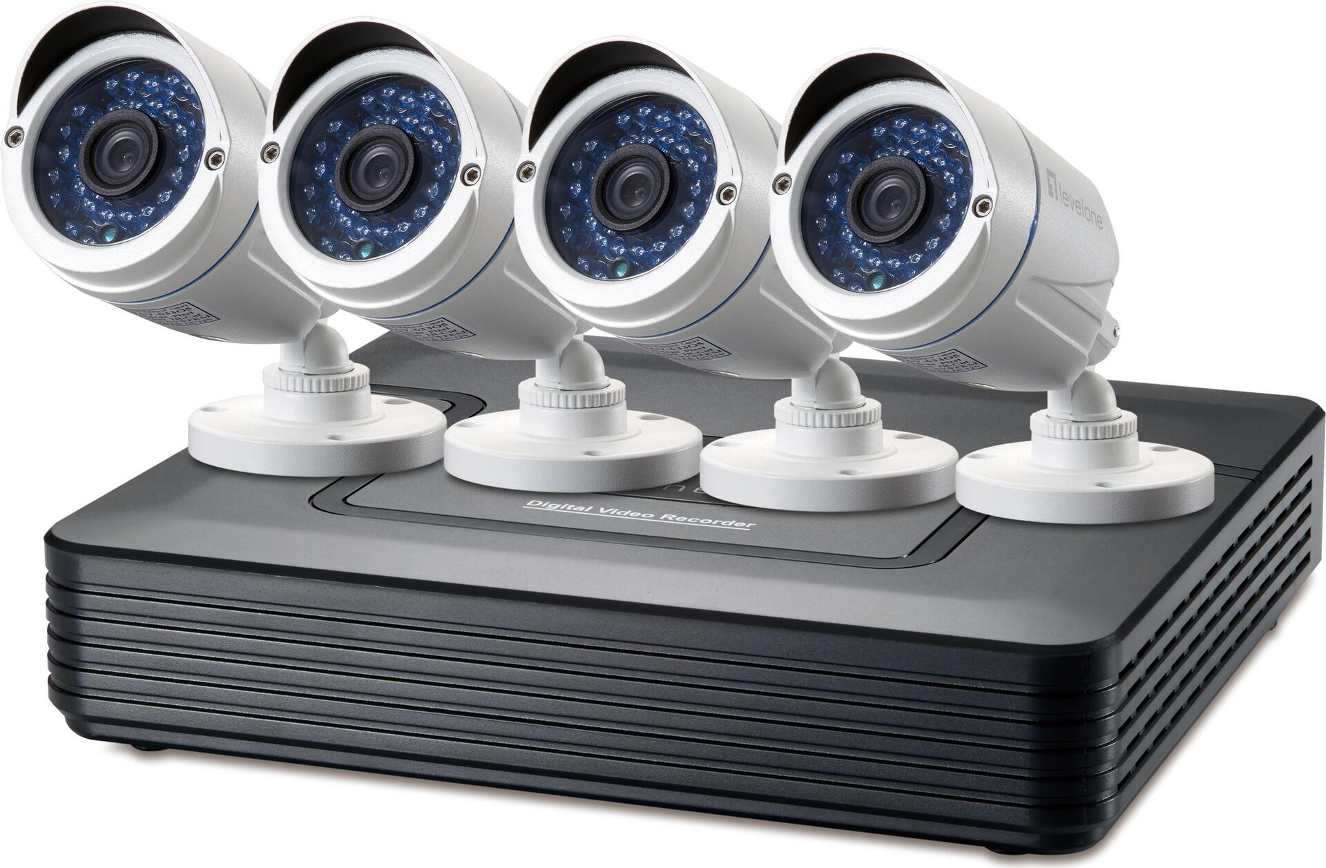 LevelOne DSK-8001 - DVR + Kamera(s) - verkabelt (LAN) - 8 Kanäle - 4 Kamera(s) - CMOS (DSK-8001)