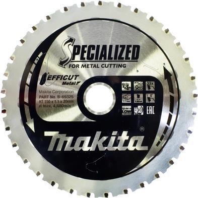 Makita Specialized EFFICUT - Kreissägeblatt - für Holz, Metall, Aluminium - 150 mm - 33 Zähne - für Makita DCS553, DCS553RTJ, LXT DCS553Z
