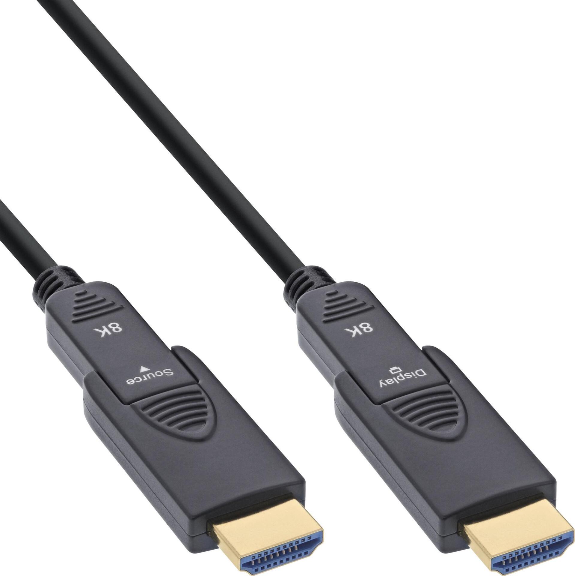 InLine HDMI AOC Kabel Ultra High Speed HDMI 8K4K Stecker abnehmbar 10m - Kabel - Audio/Multimedia (17910O)
