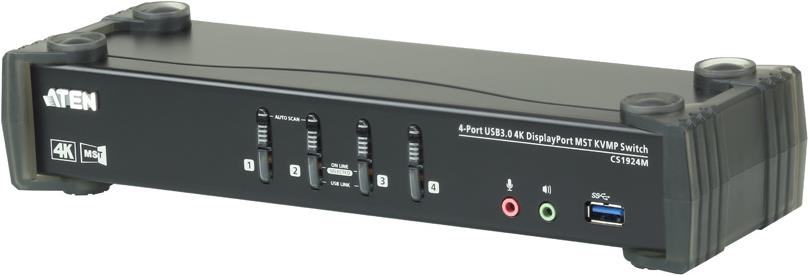 ATEN CS1924M KVMP Switch - KVM-/Audio-/USB-Switch - 4 x KVM/Audio/USB - 1 lokaler Benutzer - Desktop