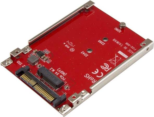 StarTech.com M.2 auf U.2 Adapter - für 1x M.2 NVMe SSD - U.2 (SFF-8639) Host Interface - SSD M.2 - NVME M.2 SSD - M.2 PCIe SSD - M.2 Drive - Schnittstellenadapter - M.2 - M.2 Card - U.2 - Rot