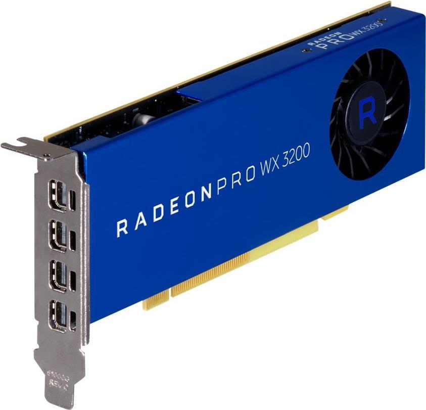 AMD Radeon Pro WX 3200 - Grafikkarten - Radeon Pro WX 3200 - 4GB GDDR5 - PCIe 3.0 x16 Low-Profile - 4 x Mini DisplayPort (100-506115)