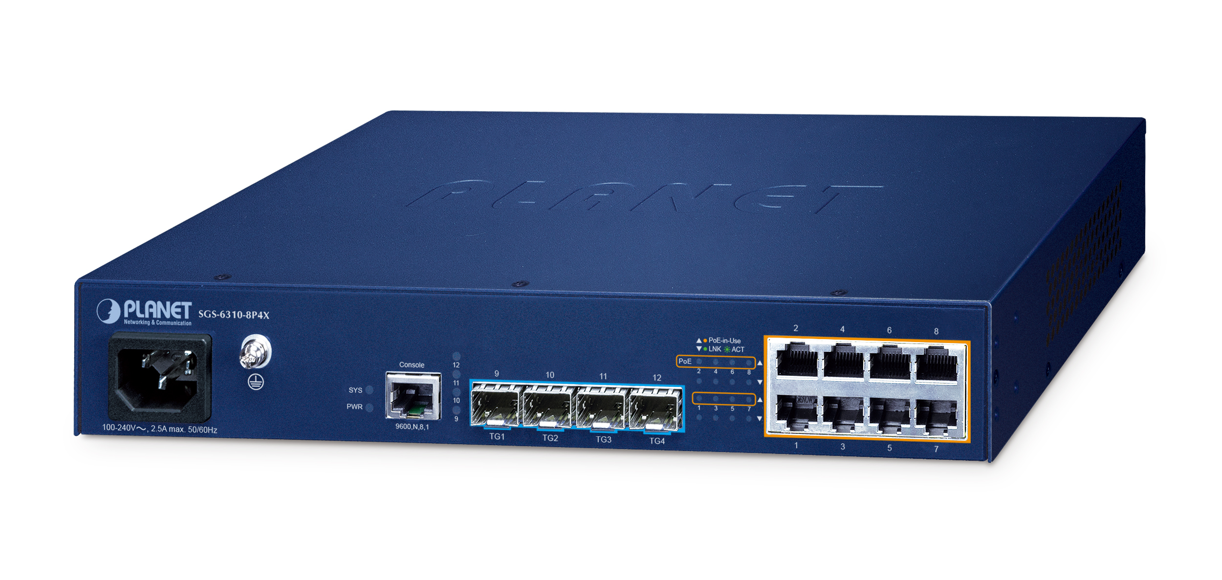 Planet L3 PoE+ Managed Switch SGS-6310-8P4X - Switch - 8-Port (SGS-6310-8P4X)