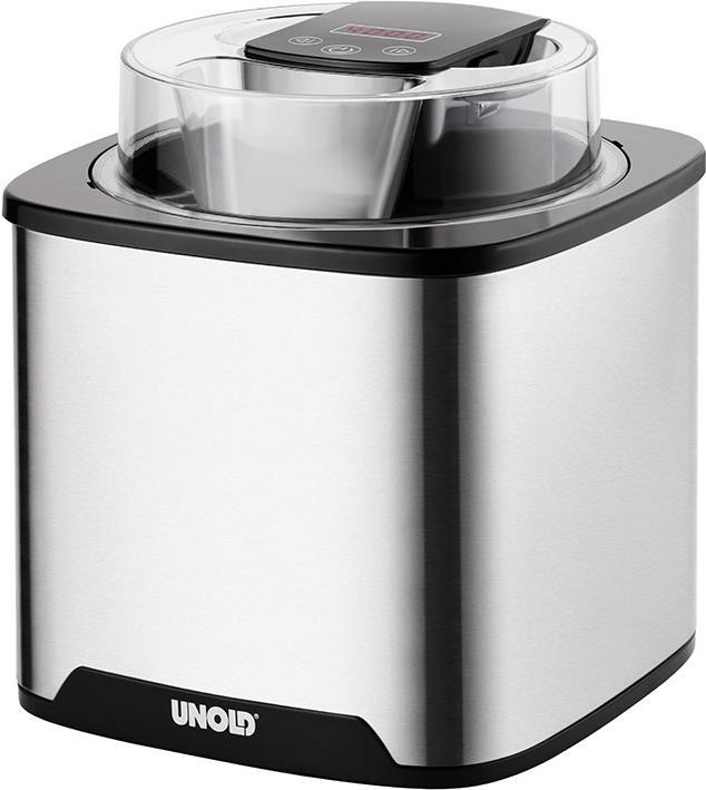 Unold 48855 Eismaschine Traditionelle Eismaschine 1,5 l Schwarz - Edelstahl 12 W (48855)