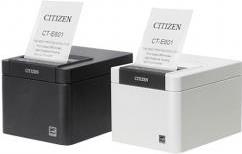 Citizen CT-E601, 8 Punkte/mm (203dpi), Cutter, USB, schwarz Bondrucker, Thermodirekt, 8 Punkte/mm (203 dpi), Medienbreite (max): 80 mm, Druckbreite (max.): 72 mm, Rollendurchmesser (max.): 83mm, Geschwindigkeit (max.): 350 mm/Sek, Cutter, desinfizierbares