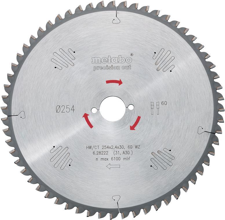 Metabo 628222000 - Spanholzplatte - Hartholz - MDF-Platten - Sperrholz - Weichholz - 25,4 cm - 3 cm - 1,8 mm - 2,4 mm - KS 254 Plus KGS 254 M KGS 254 Plus KGS 254 I Plus (628222000)