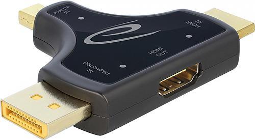 DeLOCK 7,60cm (3) 1 Monitor Adapter with HDMI / DisplayPort / mini DisplayPort in to HDMI out with 4K 60 Hz - Video- / Audio-Adapter - HDMI, DisplayPort, Mini DisplayPort (M) bis HDMI (W) - Anthrazit - 4K Unterstützung (64059)