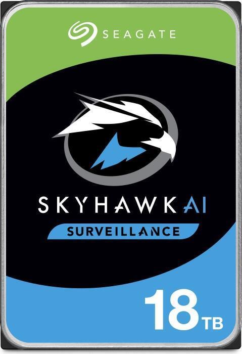 Seagate SkyHawk AI ST18000VE002 - Festplatte - 18TB - intern - 3.5 (8,9 cm) - SATA 6Gb/s - Puffer: 256MB - mit 3 Jahre Seagate Rescue Datenwiederherstellung (ST18000VE002)