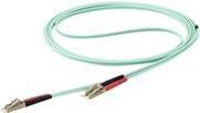 StarTech.com 450FBLCLC10 10 m OM4 LC auf LC Multimode Duplex LWL Patchkabel - Türkis - 50/125 - LWL - 40 / 100Gb - LSZH - Patch-Kabel - LC Multi-Mode (M) bis LC Multi-Mode (M) - 10 m - Glasfaser - 50/125 Mikrometer - OM4 - Aquamarin