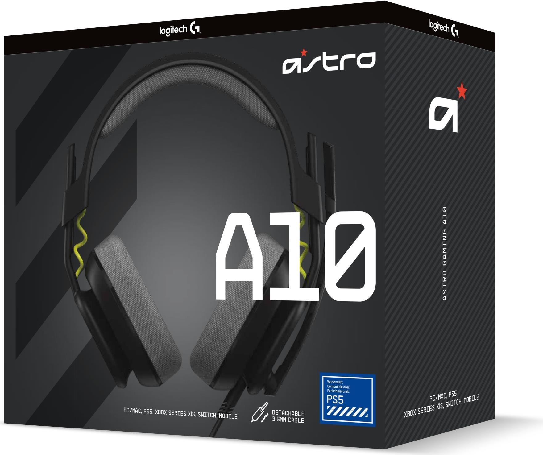 Logitech ASTRO Gaming A10 Gen 2 - Headset - ohrumschließend - kabelgebunden - 3,5 mm Stecker - Schwarz (939-002057)
