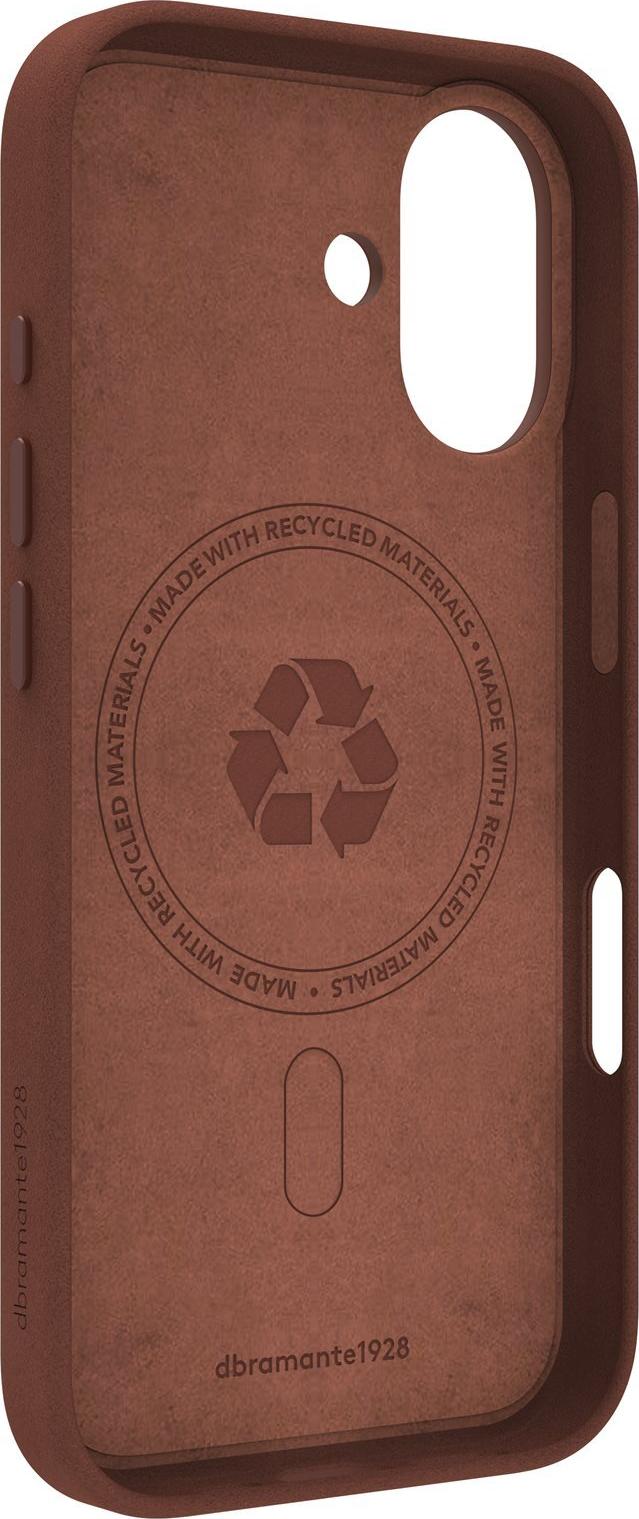dbramante1928 Roskilde - Hintere Abdeckung für Mobiltelefon - MagSafe-Kompatibilität - genarbtes Leder - Dark Tan - für Apple iPhone 17 (RO63GT006636)