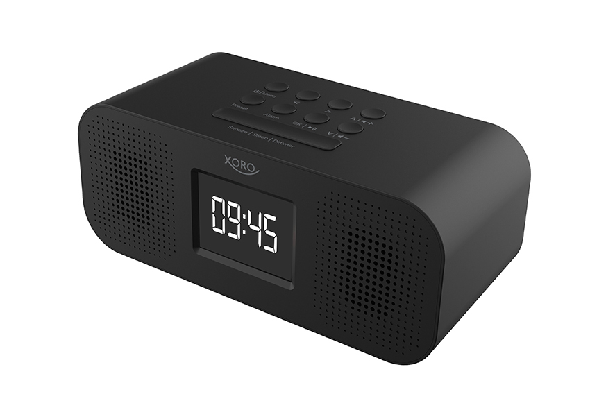 Xoro Wecker mit Radio Bluetooth Farb-Display Stereo Lautsp. (SAT100375)