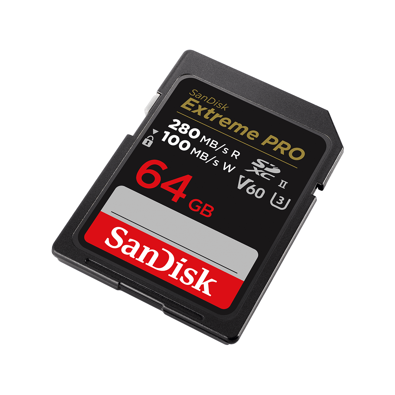 SanDisk Extreme Pro - Flash-Speicherkarte - 64GB - Video Class V60 / UHS-II U3 / Class10 - microSDXC UHS-II (SDSDXEP-064G-GN4IN)