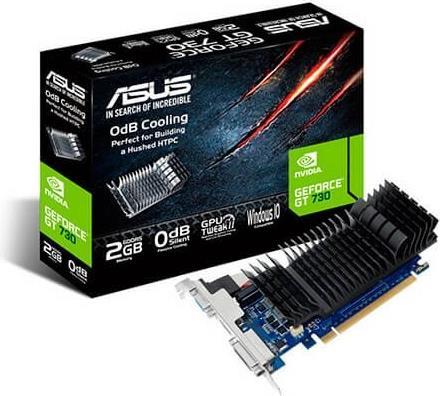 ASUS GT730-SL-2GD5-BRK - Grafikkarten - GF GT 730 - 2 GB GDDR5 - PCIe 2.0 Low-Profile - DVI, D-Sub, HDMI - ohne Lüfter
