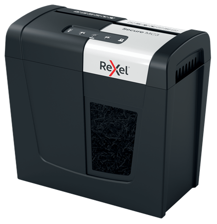 Rexel Secure MC3 Aktenvernichter Kreuzschreddern 60 dB Schwarz - Silber (2020128EU)