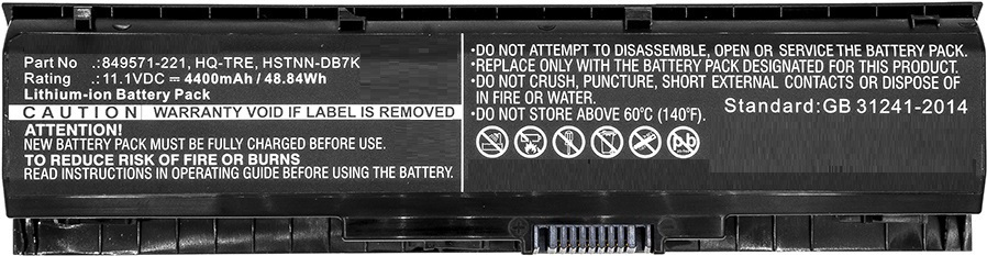 CoreParts - Laptop-Batterie - Lithium-Ionen - 4400 mAh - 48,8 Wh - Schwarz - für OMEN by HP Laptop 17, HP Pavilion Laptop 17 (MBXHP-BA0077)