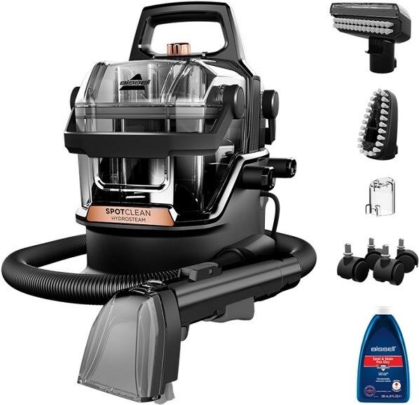 BISSELL Waschsauger SpotClean HydroSteam Pro Schwarz - BISSELL Waschsauger SpotClean HydroSteam Pro SchwarzEinsatzgebiet: Treppen - Teppichböden - Polstermöbel - Auto - Frischwassertank: 1.9 l - Schmutzwassertank: 1.5 l - Stromversorgung: Netzbetrieb - Mo