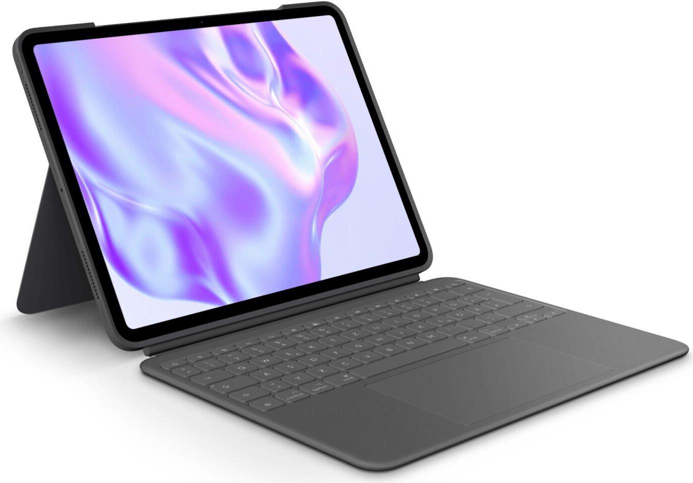 Logitech Combo Touch - Tastatur und Foliohülle - mit Trackpad - hinterleuchtet - Apple Smart connector - QWERTZ - Deutsch - Graphite - für Apple 13-inch iPad Pro M4 Wi-Fi, M4 Wi-Fi + Cellular (920-012665)