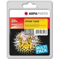 AgfaPhoto Multi pack - 4er-Pack - Schwarz, Gelb, Cyan, Magenta - kompatibel - Blisterverpackung - wiederaufbereitet - Tintenpatrone (Alternative zu: Epson 26XL, Epson T2636, Epson C13T26364010) - für Epson Expression Premium XP-510, 520, 600, 610, 615, 62