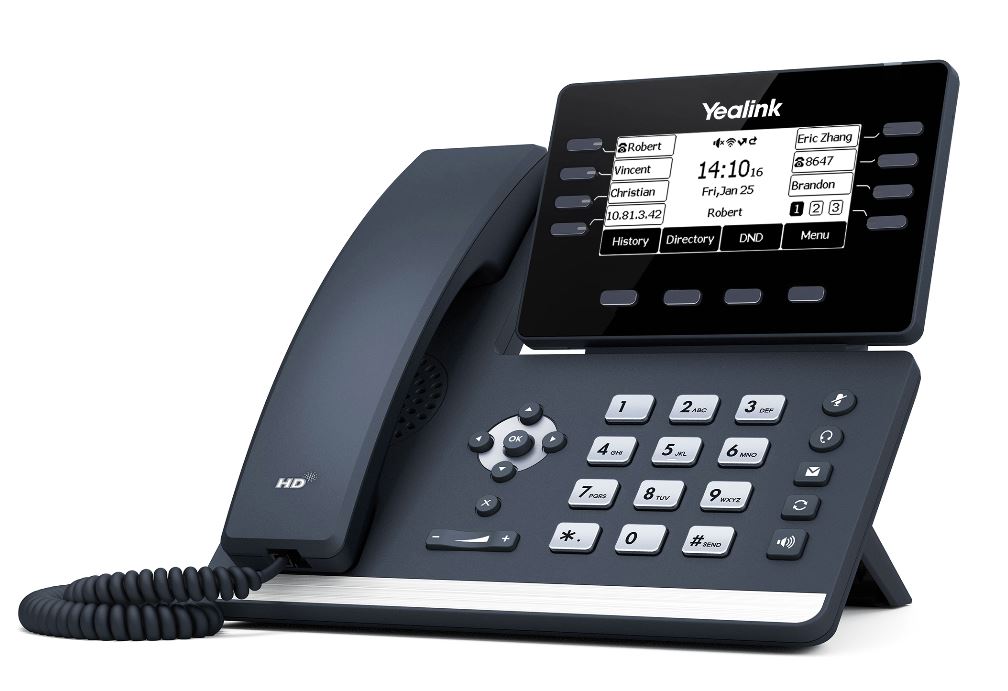 Yealink SIP-T53 - VoIP-Telefon - Bluetooth-Schnittstelle mit Rufnummernanzeige - SIP, SIP v2, SRTP - Classic Gray