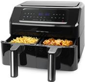 Emerio Smart Fryer AF-130376.1. Produkttyp: Heißluftfritteuse, Fassungsvermögen: 7,2 l, Temperatur (min): 50 °C. Bauart: Doppel, Produktfarbe: Schwarz, Steuerung: Berührung. Leistung: 2400 W. Verpackungsbreite: 415 mm, Verpackungstiefe: 425 mm, Verpackung