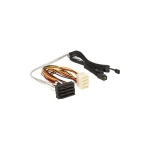 DeLOCK - Internes SAS-Kabel - mit Sidebands - SAS 6Gbit/s - interne SAS, 29-polig (SFF-8482) (W) bis interne Stromversorgung, 4-polig, 4x Mini SAS HD (SFF-8643) (M) - 1 m