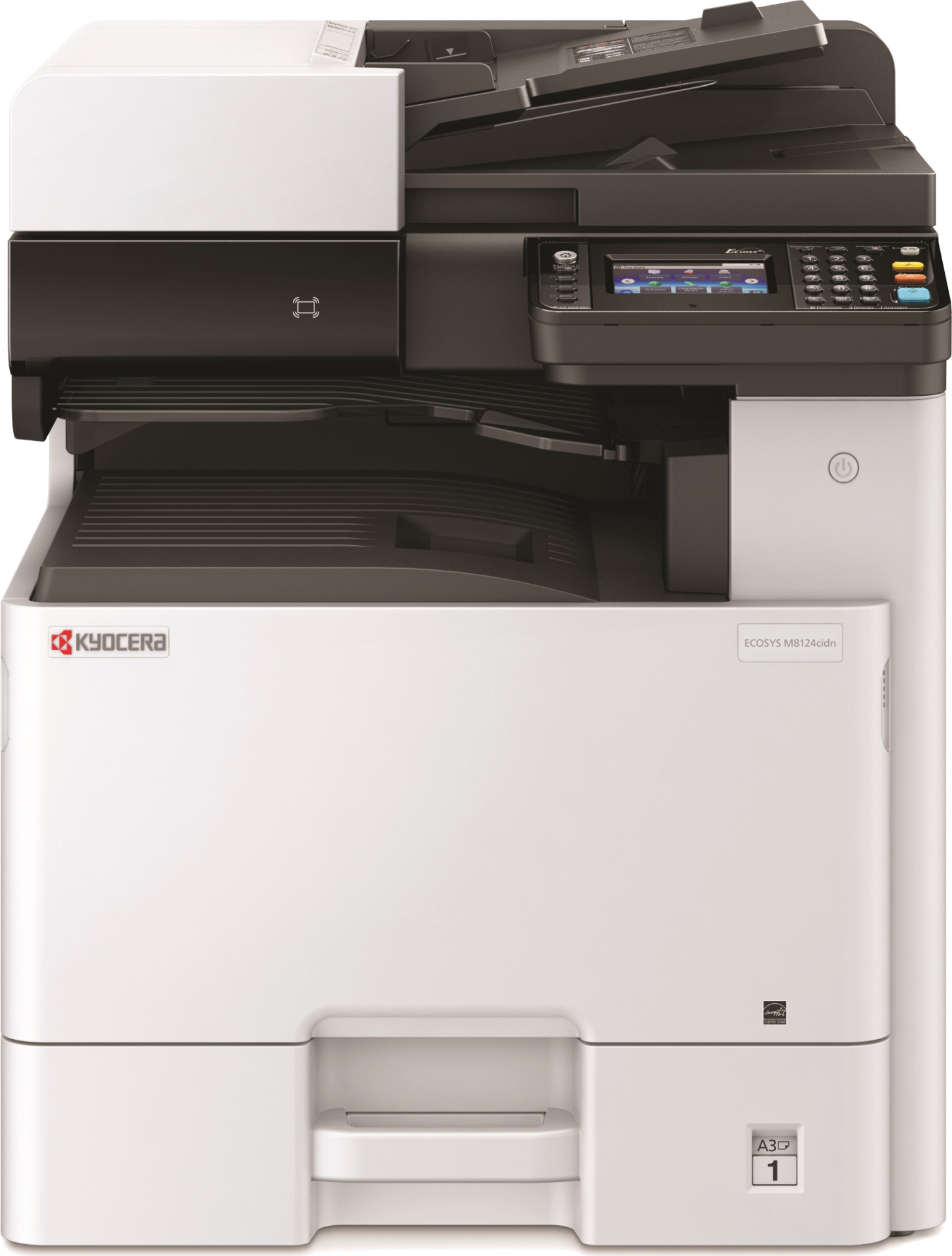 Kyocera ECOSYS M8124cidn - Multifunktionsdrucker - Farbe - Laser - A3/Ledger (297 x 432 mm) (Original) - A3/Ledger (Medien) - bis zu 24 Seiten/Min. (Kopieren) - bis zu 24 Seiten/Min. (Drucken) - 100 Blatt - USB 2.0, Gigabit LAN, USB-Host