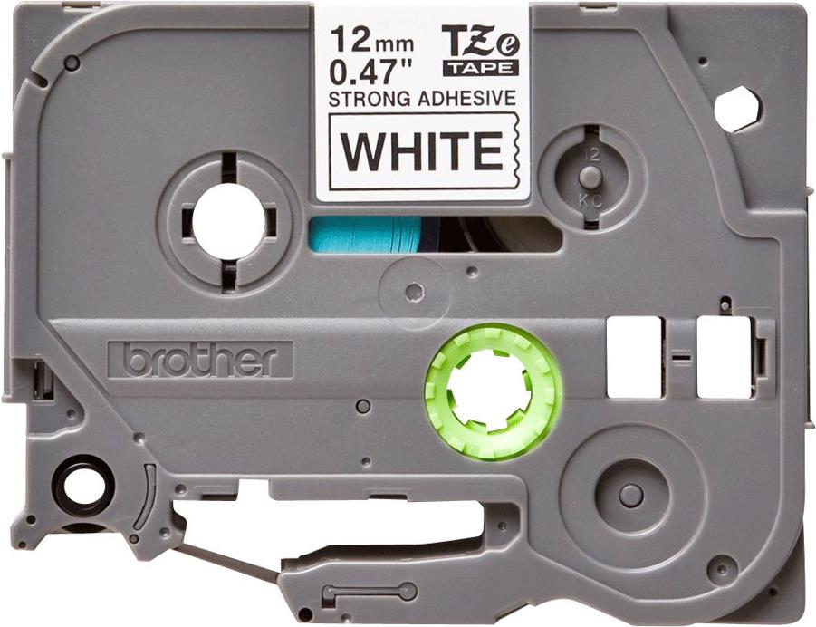 Brother TZe-S231 - Extra starker Klebstoff - Schwarz auf Weiß - Rolle (1,2 cm x 8 m) 1 Kassette(n) laminiertes Band - für P-Touch PT-E310, P900, P-Touch Cube PT-P910, P-Touch Cube Pro PT-P910 (TZE-S231)