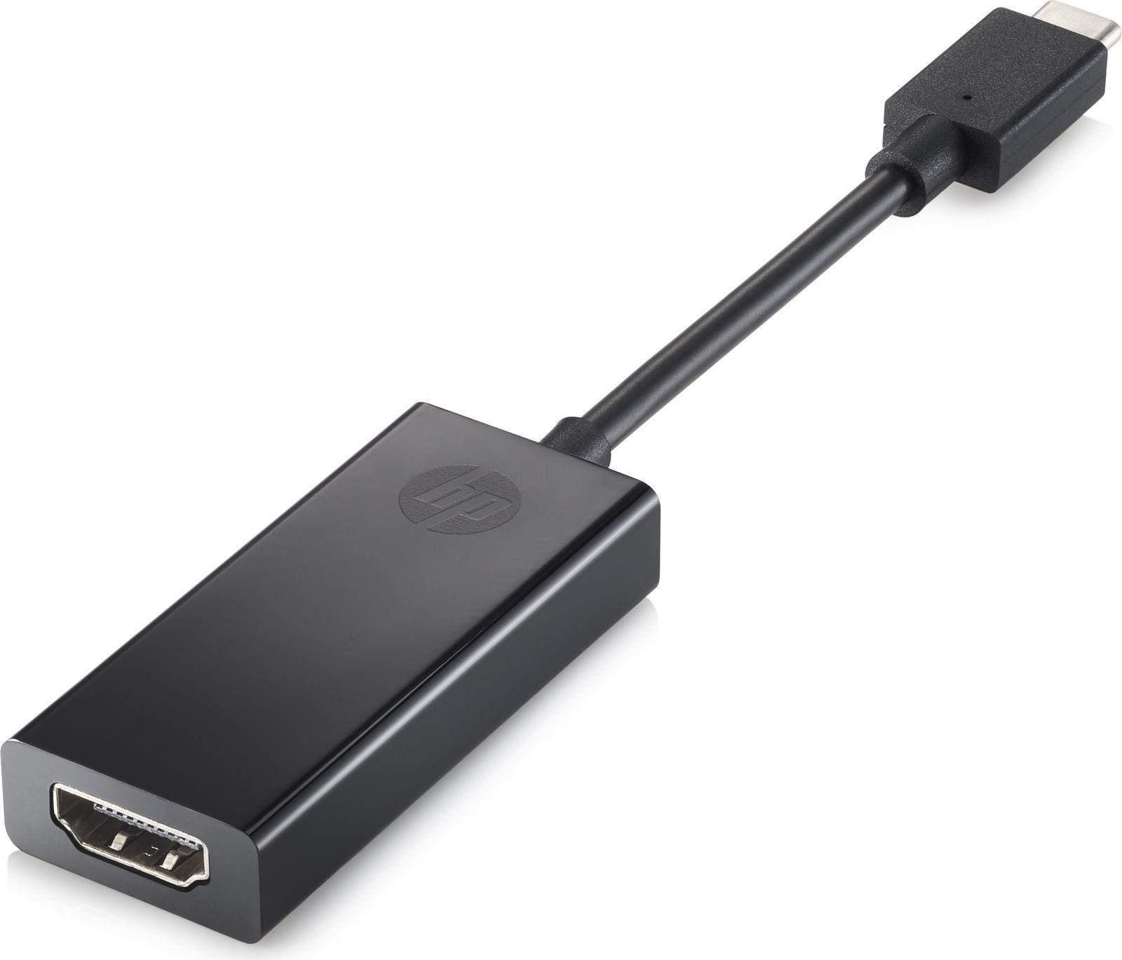 HP - Videoadapter - 24 pin USB-C männlich zu HDMI weiblich - 4K Unterstützung - für HP 22, 24, Chromebook 14, 15, ENVY 27, 32, ENVY Laptop 13, 17, Pavilion Laptop 14, 15 (2PC54AA#ABB)