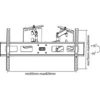 InLine - Befestigungskit (Wandbefestigung) für LED/LCD/Plasma Fernseher - Bildschirmgröße: 94 - 160 cm (37 - 63) - Montageschnittstelle: 800 x 400 mm (23144A)