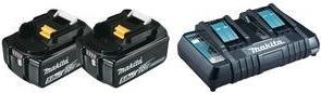 Makita DC18RD - Batterieladegerät + Batterie 2 x - Li-Ion - 5 Ah - 90 Wh - für Makita DHR263Z, DHR263ZJ, DHR264Z, DHR264ZJ, DUH651Z, DUR364LZ (197629-2)