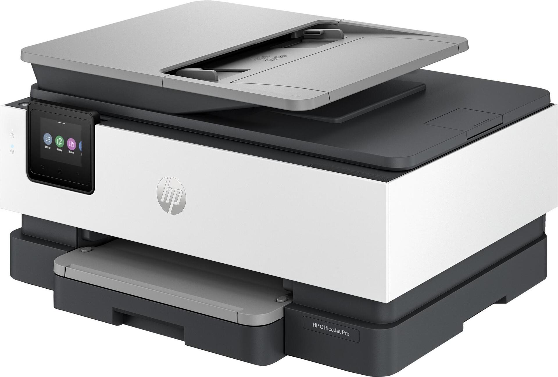 HP Officejet Pro 8132e All-in-One - Multifunktionsdrucker - Farbe - Tintenstrahl - Legal (216 x 356 mm) (Original) - A4/Legal (Medien) - bis zu 20 Seiten/Min. (Drucken) - 225 Blatt - 33,6 Kbps - USB 2,0, USB 2,0-Host, Wi-Fi(ac), Bluetooth, LAN - Light Cem