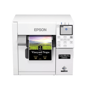 Epson ColorWorks D3800e, USB, Ethernet, weiß Farb-Etikettendrucker, Tintenstrahl (mehrfarbig), Medienbreite (max): 108 mm, Druckbreite (max.): 108 mm, Rollendurchmesser (max.): 102mm, Geschwindigkeit (max.): 100 mm/Sek, Anschluß: USB (Typ A, Typ B), Ether
