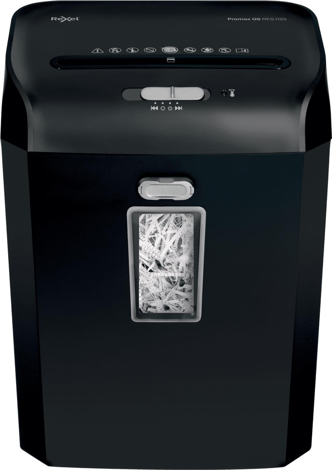 Rexel ProMax QS RES1123 Aktenvernichter Streifenzerkleinerung 60 dB 22 cm Schwarz (2104584EU)