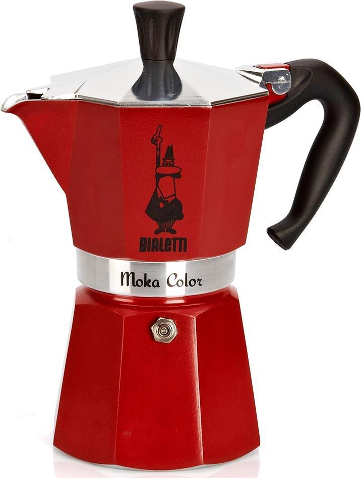 Bialetti Moka Express. Produktfarbe: Rot, Kapazität (in Tassen): 3 Tassen, Gehäusematerial: Aluminium. Menge pro Packung: 1 Stück(e) (0004942)