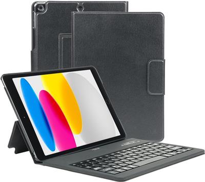 Mobilis Origine - Tastatur und Foliohülle (Folio Schutzhülle) - kabellos - Bluetooth - AZERTY - Französisch - Schwarz Tastatur, Schwarz Gehäuse - für Apple 10.9-inch iPad (10. Generation) (048054)