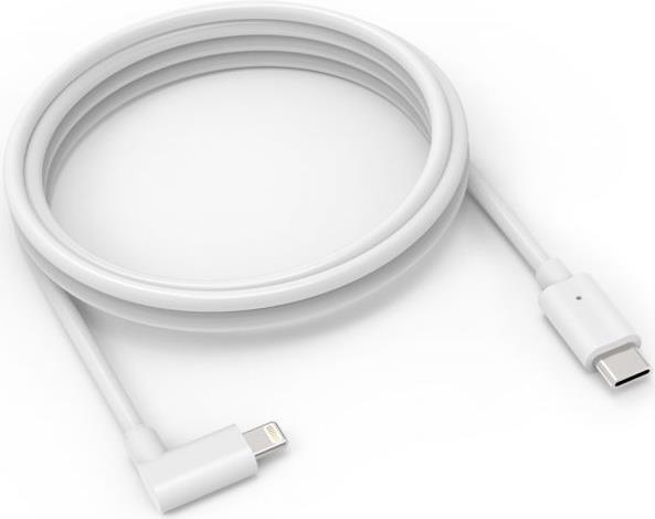Compulocks 6FT USB-C to 90 Degree Lightning Charging Cable - Lightning-Kabel - USB-C männlich gerade zu Lightning männlich nach rechts abgewinkelt - 1,83 m - weiß - für Apple iPad/iPhone/iPod (Lightning) (6FTC90DLT01)