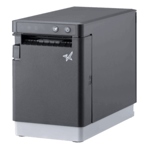 Star mC-Label2, CloudPRNT, 12 Punkte/mm (300dpi), Cutter, linerless, USB-C, Ethernet, schwarz Etikettendrucker, Thermodirekt, Etiketten, Bonrollen, Auflösung: 12 Punkte/mm (300 dpi), Medienbreite (max): 58 mm, Druckbreite (max.): 56 mm, Rollendurchmesser