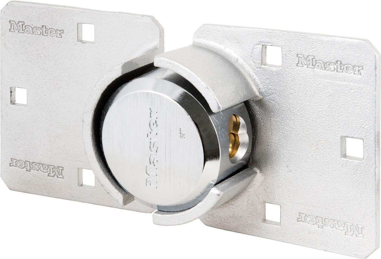 MASTER LOCK 736EURD - Vorhängeschloss ohne Stahlbügel - Tastensperre - Gleichschließung - Zaun - Garage - Pforte - Werkstatt - Silber - Stahl (69231)