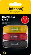 Intenso USB Stick Rainbow Line 3er Pack 3x8GB - USB-Stick (3502463)