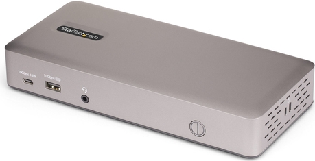 StarTech.com Triple-Monitor USB4 Docking Station, 4K 60Hz HDMI or DisplayPort, 100W Laptop Charging, 2.5GbE, USB-C Multi-Monitor Dock, Driverless (150UE-USB4DOCKTRIPLE)