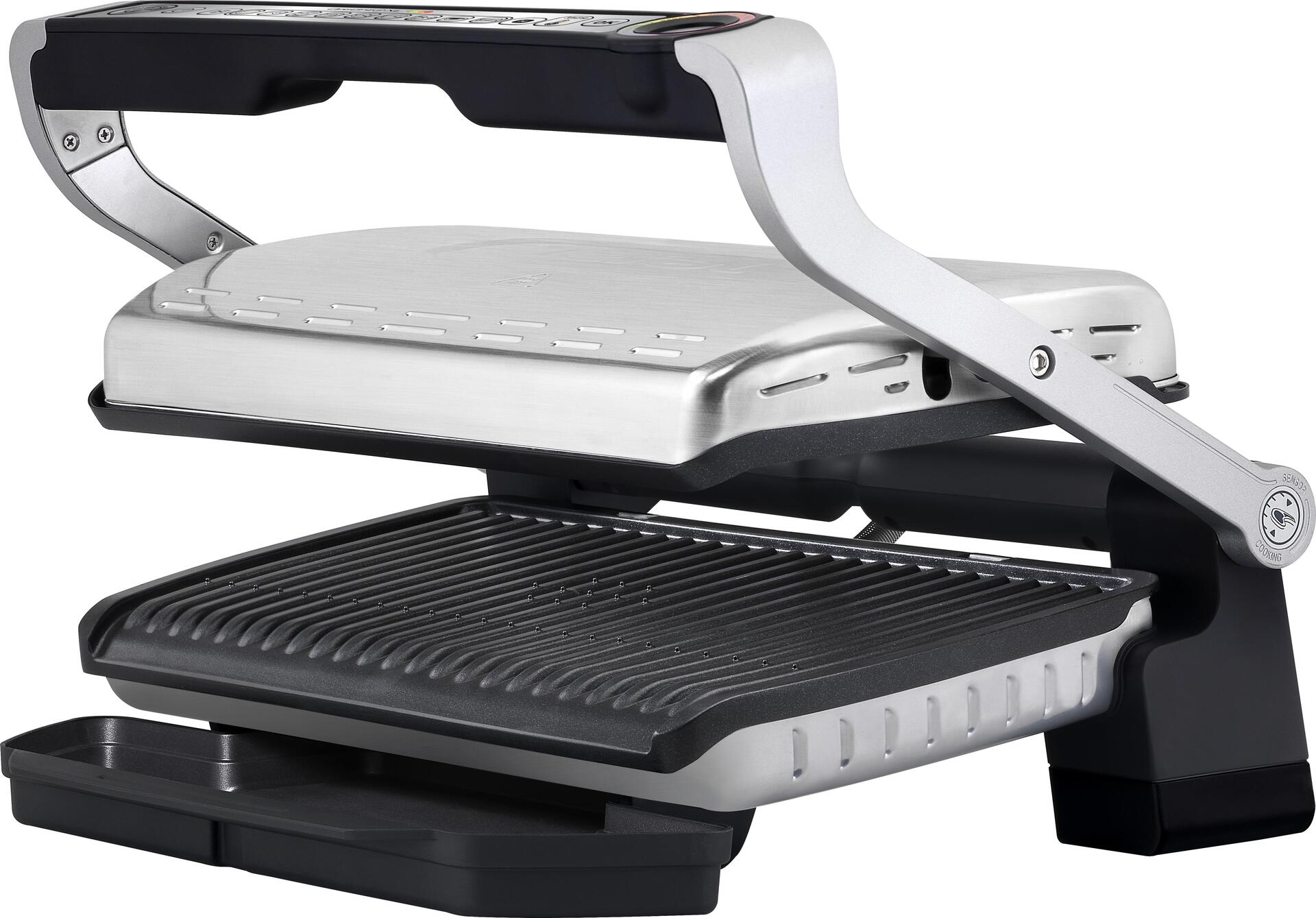 Tefal OptiGrill+ XL GC724D Kontaktgrill Schwarz/Metallisch 800 cm²