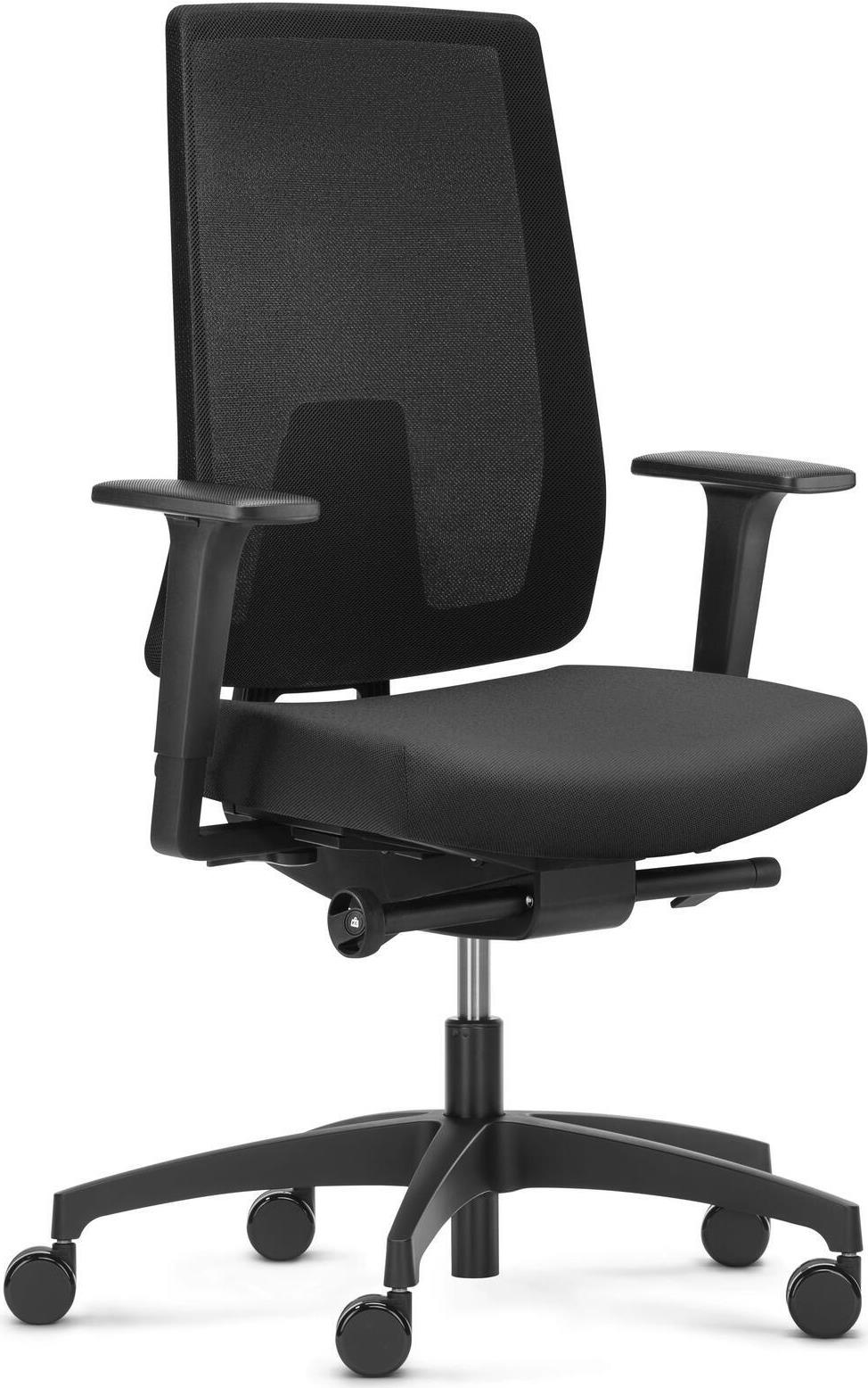 DAUPHIN Bürostuhl Indeed mit Netzrücken Schwarz - Dauphin Bürostuhl Indeed mit Netzrücken - SchwarzProdukttyp: Bürostuhl - Drehfunktion: Ja - Kopfstütze: Nein - Material Bezug: Recycled PET - Material Sitz- und Rückenträger:  Kunststoff - Fussstütze: Nein