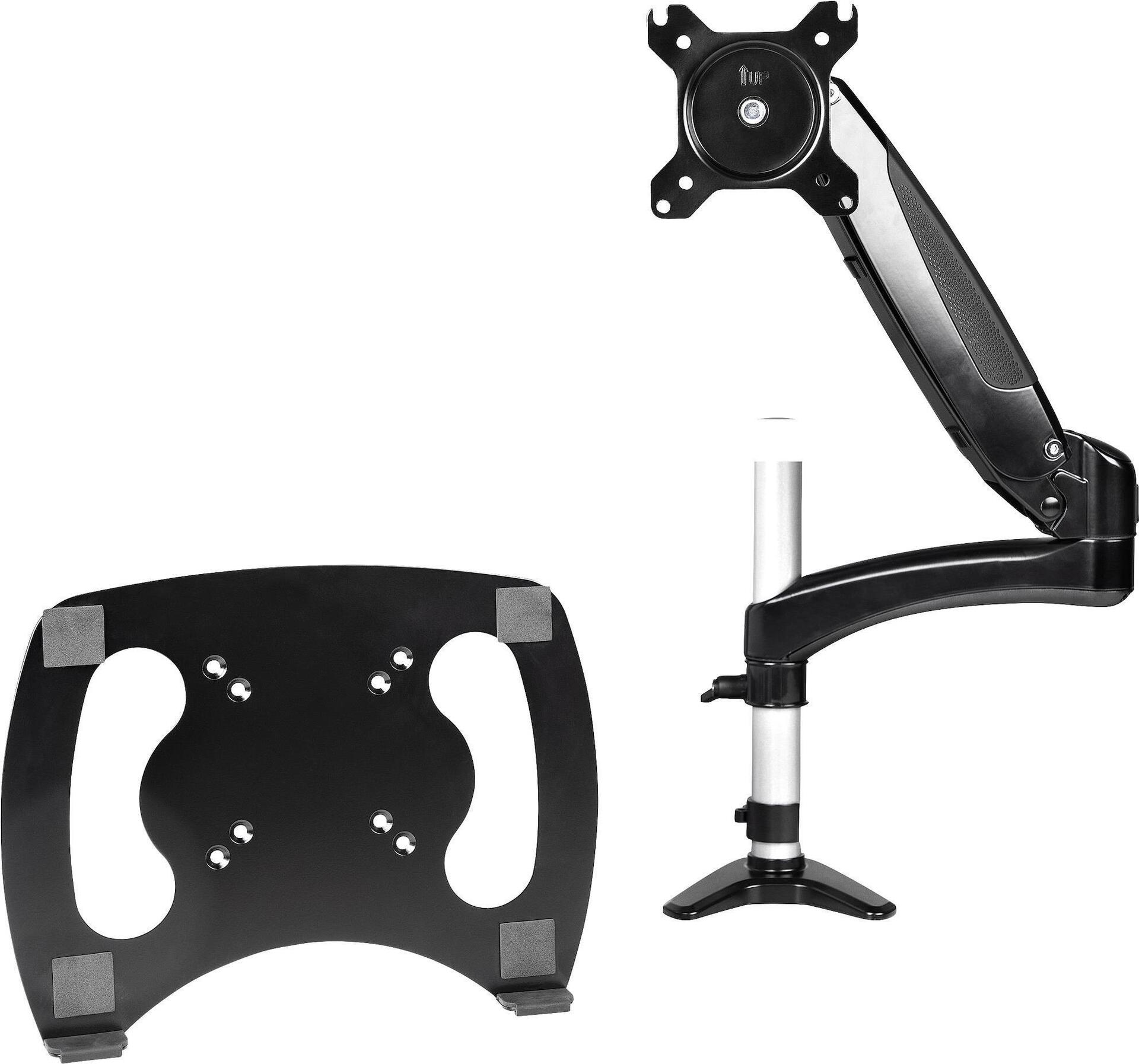 StarTech.com Monitorhalter - Monitorarm - Full Motion Laptopständer für 86,40cm (34)  Monitor - VESA Mount - Ergonomische Monitor Tischhalterung - Klemmbefestigung (ARMUNONB1)