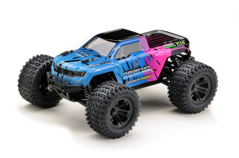 Absima MINI AMT Pink Blau Brushed 1 16 RC Modellauto Elektro Monstertruck Allradantrieb (16007)