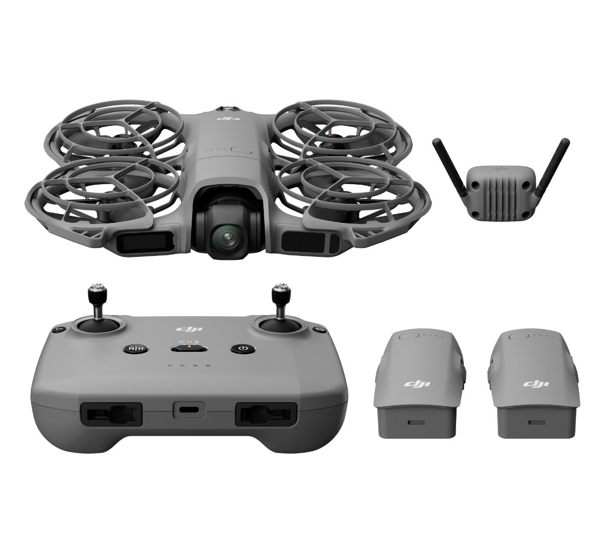 DJI Neo 2 Fly More Combo Quadrocopter 12 MP Kamera 19 Min Flugzeit Schwarz/Grau